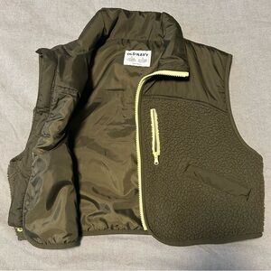Old Navy Crop Olive Green Vest